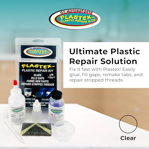 Plastex Plastic Repair Kits - Easily Glue, Repair or Remake Broken Plastic, Fiberglass, Wood & More! (Standard Clear Kit) - color: Clear, size: 30 grams