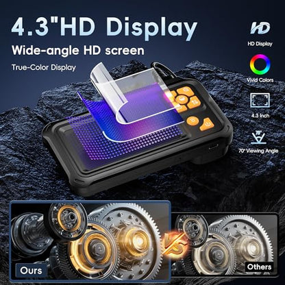 49.8FT Inspection Endoscope Camera with Light,1080P HD Borescope Camera - size: 49.8FT