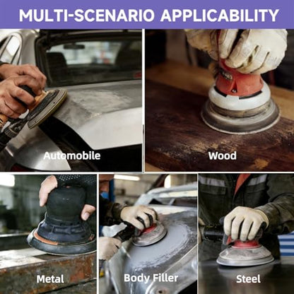 40Pcs 6 Inch Sanding Discs 40 Grit, Hook and Loop Orbital Sandpaper - style: 40Grit-40Pcs