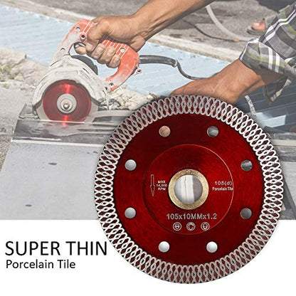 YIJING 4" Porcelain Blade Super Thin Diamond Saw Blade for Cutting Ceramic Porcelain Tile Granite Marble (4"-1pc) - size: 4"-1pc