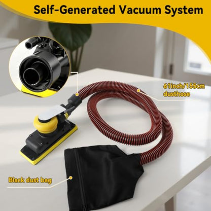 Pneumatic Random Orbital Sander 1/4" NPT, 7x19.8cm Pad
