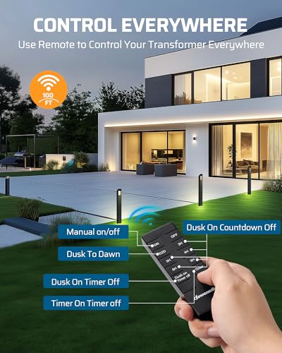 DEWENWILS 200W Low Voltage Landscape Transformer with Remote - style: 200W with Remote