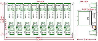 Electronics-Salon DIN Rail Mount AC/DC 24V Control 8 SPDT 16Amp Pluggable Power Relay Module, G2R-1-E - style: 8 Channel 24V