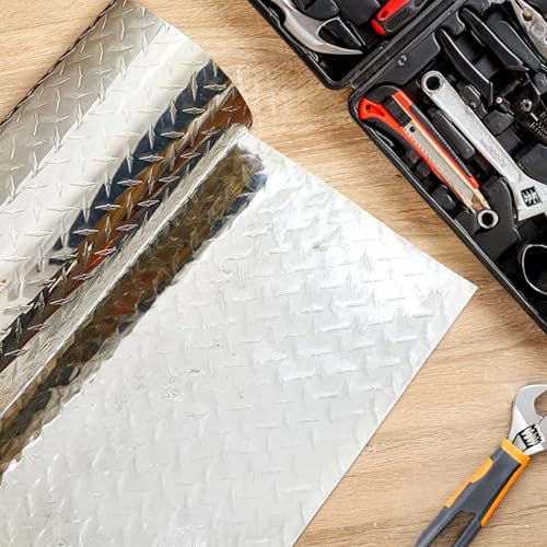 Diamond Plate Aluminum Sheet – 3003 H22, 17GA 0.045" Thick, Heavy-Duty Aluminum Sheet Metal 6" x 120", Rust-Resistant Metal Panel for Kitchen, Bathroom, Walk-in Refrigerators, Trailers & DIY Projects - size: 6" x 120"
