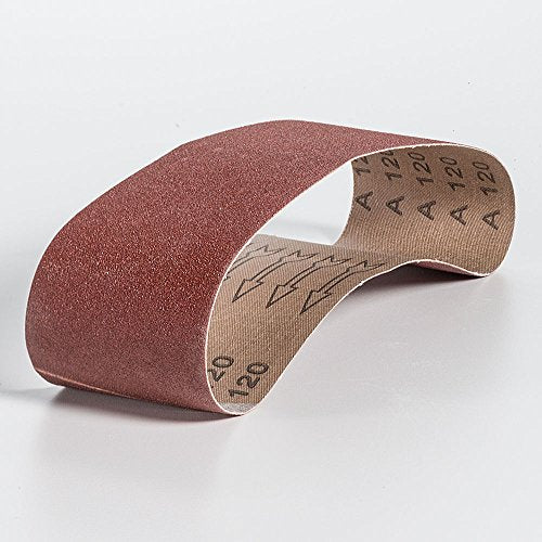 Mercer Industries 110120-4" x 24" Aluminum Oxide Sanding Belts, 120 Grit (10 Pack) - size: 4 x 24, style: 120 Grit