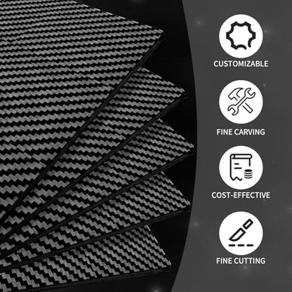 600 x 700 x 3 mm 3K Carbon Fiber Sheet, High Strength Matte - size: 600 x 700 x 3 mm