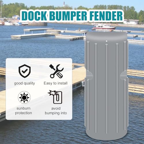 Dock Bumper Fender, Inflatable Protection - Heavy Duty Boat Dock Bumpers, Protect Docks & Ships from Damage Caused collisions - color: 2 Pack-Grey