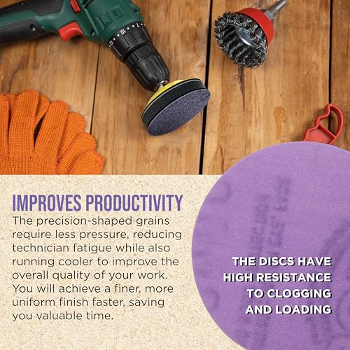 Dura-Gold Premium 2500 Grit 3" Purple Film Ceramic Sanding Discs, Box of 30 - style: 2500 Grit