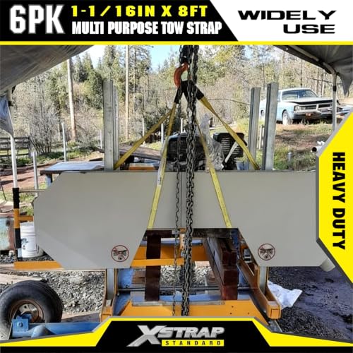XSTRAP STANDARD 6PK 1"x8' Lift Sling Straps Wear Guard End Heavy Duty Strap - style: 6pk 1''x8ft