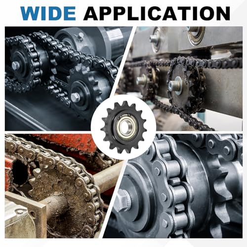 uxcell #50 Roller Chain Idler Sprocket, 20mm Bore 5/8" Pitch 15 Tooth - size: 20mm Bore 5/8" Pitch 15 Tooth