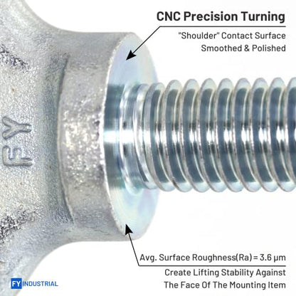 Lifting Shoulder Eye Bolt 9/16"-12 X 1-5/8" |Blue Bright Zinc Plated - color: Blue Bright Zinc Plated, size: 9/16"-12 X 1-5/8"