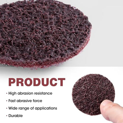 25 PCS Sanding Discs 2 Inch Quick Change Disc with 1/4" Shank Holder Snap-On Grinding Disc for Die Grinder Sanding Disc Medium Surface Conditioning Discs for Burr Finish Rust Paint Removal - style: 25PCS Medium