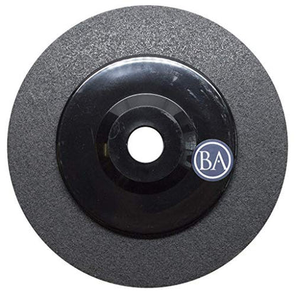 Benchmark Abrasives 7" Diameter Surface Preparation Non Woven Discs with 7/8" Arbor for Die Grinder Surface Grinding Polishing Burr Finish Rust Paint Removal (Pack of 5) - (Gray)
