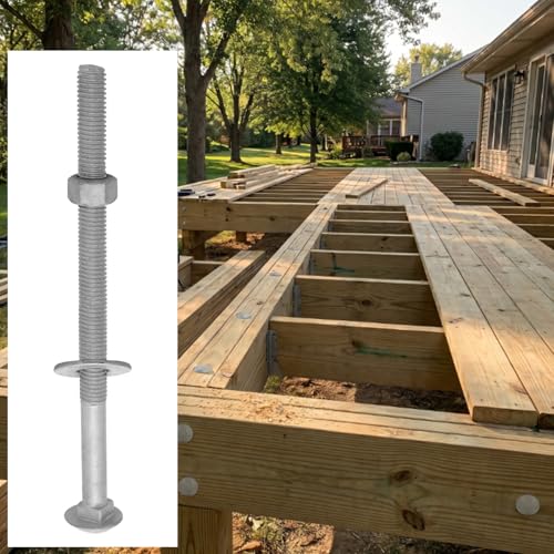 Therwen 40 Pack 1/2" X 8" Carriage Bolts Kits 307A 1/2" USS - size: 1/2" X 8"
