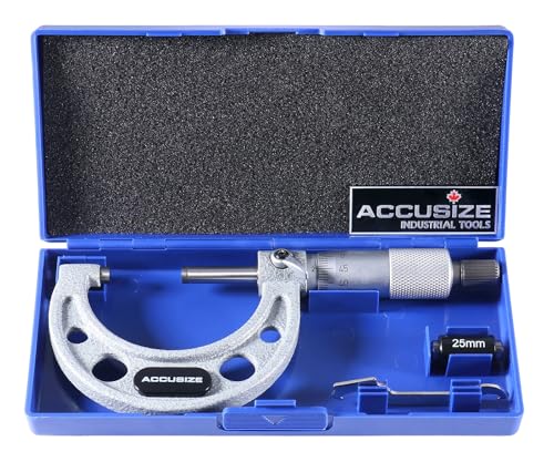 Accusize Outside Micrometer, 25-50mm x 0.01mm, EG00-0050 - size: 25-50mm