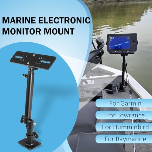 Universal Marine Monitor Mount 350° Swivel 18"–24" Adjustable Height Black - color: Black