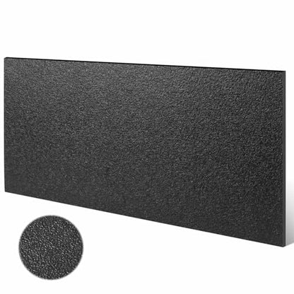 Sasylvia 1/2" X 24" X 36" Black HDPE Sheet,Textured Front & Smooth Back - color: Black, size: 1/2" x 24" x 36"