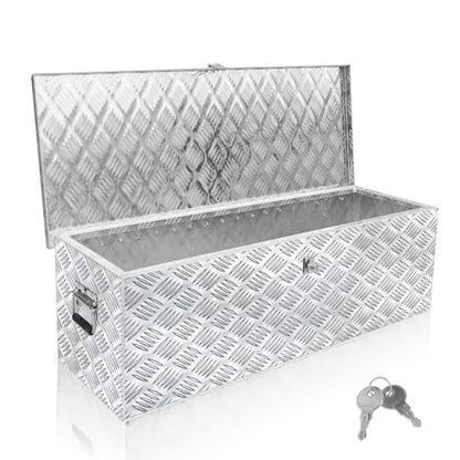 30x13x10 Inch Heavy Duty Pickup Storage Box Diamond Plate Portable Toolboxes Aluminum Underbody Truck Tool Box with Buckle Lock and Keys Suitable for Truck Bed Pickup RV Trailer - size: 30" L x13" W x10" H