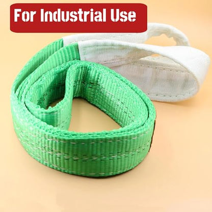 2-Pack 6:1 Safety Factor 2" X6' Lifting Slings 4400 lbs Webbing Sling 2 ply Polyester Lifting Strap with Twisted Eye & Eye