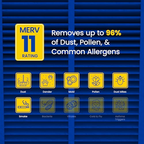 Genuine AprilAire 410 Replacement Filter for AprilAire Whole House Air Purifiers - MERV 11, Clean Air & Dust, 16x25x4 Air Filter (Pack of 2)