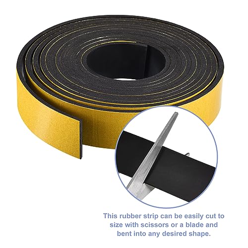 MECCANIXITY Adhesive Neoprene Rubber Strips Sheet 1"x118"x 0.12"(W L THK) - color: Yellow, size: 1" x 118" x 0.12"