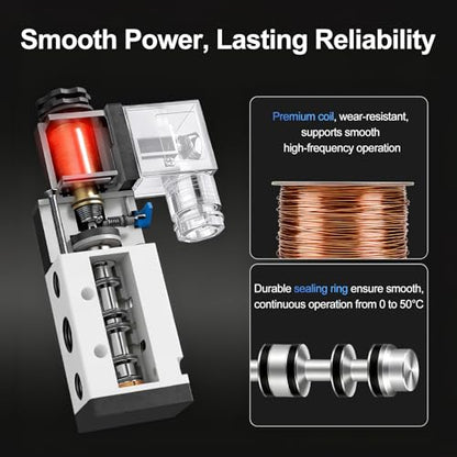 BAOMAIN 4V210-08 12V DC 5 Way 2 Position Pneumatic Solenoid Valve - style: Single Valve