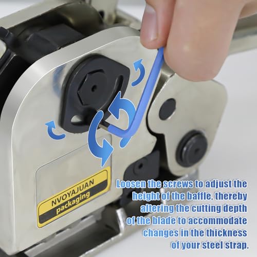 Packaging Metal Steel Strapping Banding Tool Machine for Steel Strap Integrates Functions of Tensioner Crimper and Cutter Sealless Combination (NYJSG-5/8") - style: NYJSG-5/8"