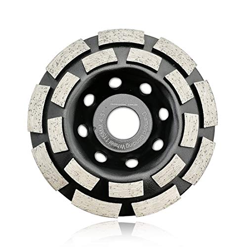SHDIATOOL 4-1/2 Inch Diamond Concrete Grinding Cup Wheel for Angle Grinder - size: 4.5 Inch, style: Double Rows