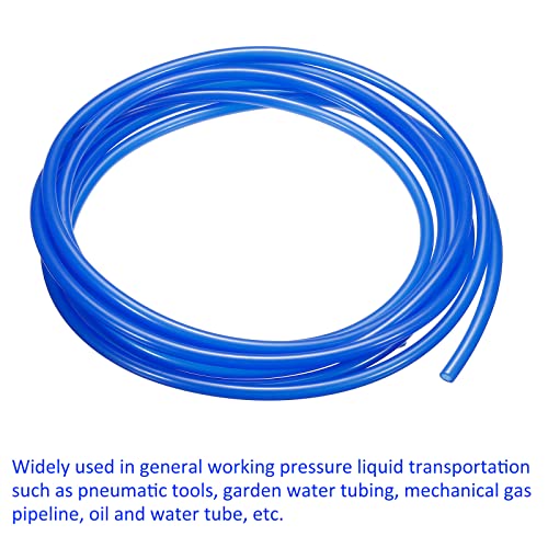 M METERXITY Pneumatic Tubing - Air Compressor PU Line Hose Apply to Water Fluid Transfer(4mm ID x 6mm OD, 11.5 Ft Length, Blue) - size: 11.5 Ft