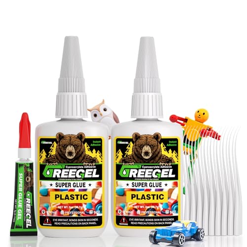 Plastic CA Glue, 4 oz Clear Super Glue for Plastic Models 3D Prints - size: 4 Ounce, style: Plastic Super Glue