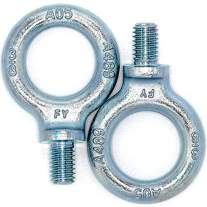 2 Pcs Lifting Shoulder Eye Bolts 3/8"-16 X 5/8" | Blue-Bright Zinc Plated - color: Blue Bright Zinc Plated, size: 3/8"-16 X 5/8"