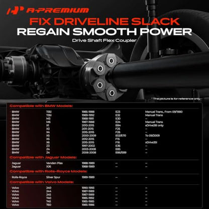 A-Premium Drive Shaft Coupler Flex Joint Propshaft Coupling