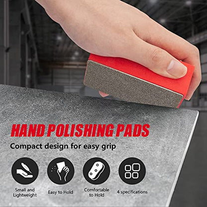 1Pcs Diamond Hand Polishing Pads, 60# (Plane) - style: Plane-1Pcs-60#