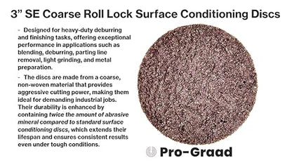 3" SE Coarse R-Type Surface Conditioning Disc, 18082, 25 Pack - style: 3 inch