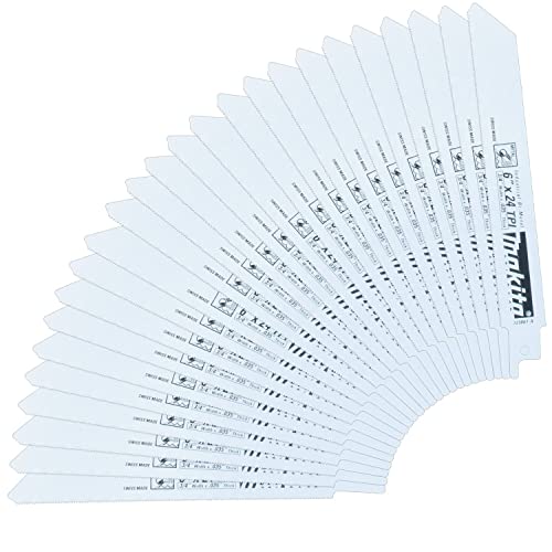 Makita 723067-A-25 Metal Cutting Reciprocating Blade, 25-Pack, 6-Inch by 24-TPI - size: 25-Pack