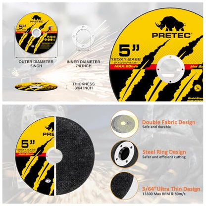 55 Pack Cut Off Wheels 5 Inch, Metal Cutting Wheel for Angle Grinder - size: 5 INCH