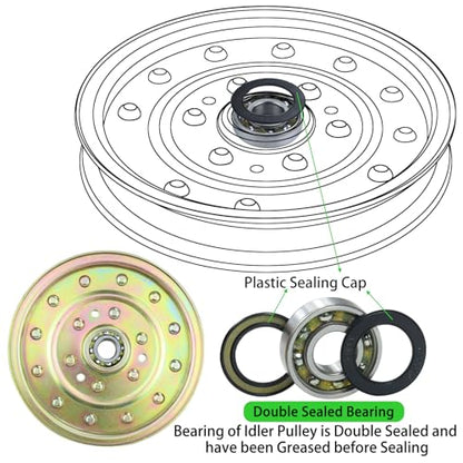3 Pack 1-633109 Idler Pulley for eXmark 60", Lazer Z 60" Decks - color: A21 3xToro 1-633109