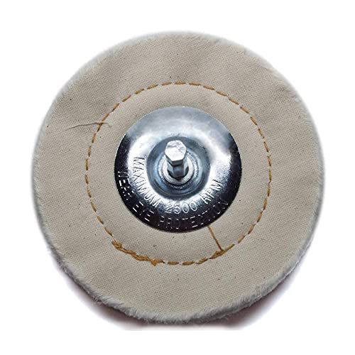 Benchmark Abrasives 4" Cotton Cushion Sewn Buffing Polishing Wheel for Bench Grinder with 1/4" Mandrel, for Polishing Finishing Smoothing on Aluminum, Stainless Steel (Cotton Cushion)