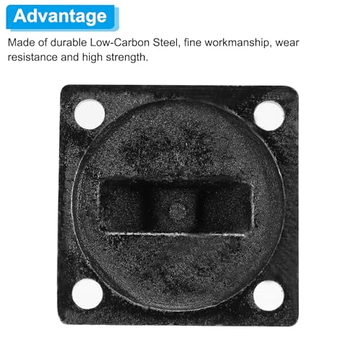PATIKIL 75x75x48mm Air Cylinder Foot Flange Rod Pivot Clevis Pneumatic Mounting Bracket Rear Mount Parts, Black - size: 75x75x48mm