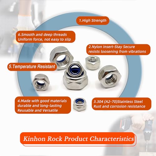M3 x 0.5mm Metric Nylon Insert Lock Nuts (120pcs) DIN 985 Locknuts 304 Stainless Steel Hex Nylock Nuts Reusable Anti-Loose Corrosion-Resistant for DIY Home Automotive Industrial - size: M3 x 0.5mm 120pcs