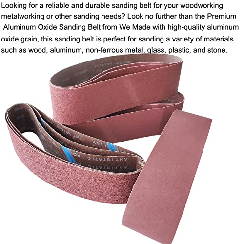 Tonmp 9 PCS 4" x 36" Premium Sander Belts - 3 Each of 40 80 120 Grit Aluminum Oxide Sanding Belts For Belt sander (4x36 inch) - size: 4x36 inch