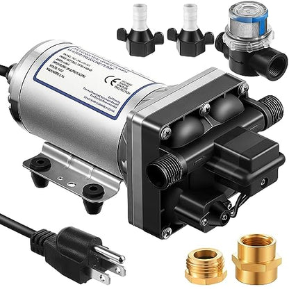 Water Pressure Booster Pump 110V 5.5GPM 70PSI Self Priming Water Pump - color: Silver, size: Medium