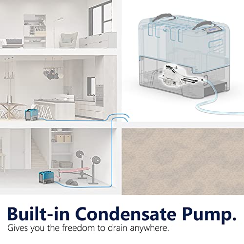 ALORAIR 180 PPD Commercial Dehumidifier with Pump, 6-Year Limited Warranty - color: Blue