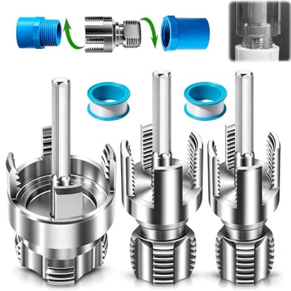 Pvc Pipe Threader, PipeTapping and Threading Tool, 4 in 1 Water PipeThreader,External & Internal Pipe Threader, PipEThread Cutting Toolfor 1/2'' 3/4'' 1'' Dies