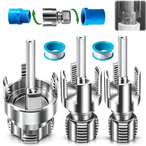 Pvc Pipe Threader, PipeTapping and Threading Tool, 4 in 1 Water PipeThreader,External & Internal Pipe Threader, PipEThread Cutting Toolfor 1/2'' 3/4'' 1'' Dies