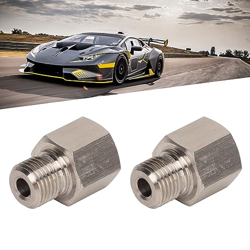 Ejoyous Oil Pressure Gauge Sensor Adapter, 1/8in NPT Female to M10 X 1.0 Male Pressure Gauge Sender Adapter Stainless Steel Leakproof Universal for Cars