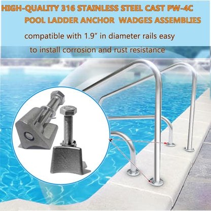 Inground Pool Ladder Anchors Wedge Assembly Pw4c for Tube Ps-4019-Bc