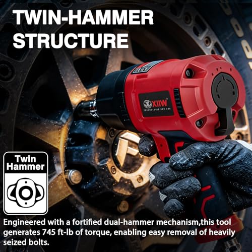 XIIW 3/8 Inch Air Impact Wrench, 745ft-lbs Nut-busting Torque, 10,000 RPM - size: 3/8 Inch | 745 ft-lbs