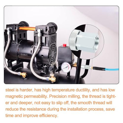 GASHER 2PCS Female Quick Connect Air Coupler, 3/8 Basic Flow Industrial Coupler，For Air Compressor - size: 3/8" FNPT - 3/8 Flow