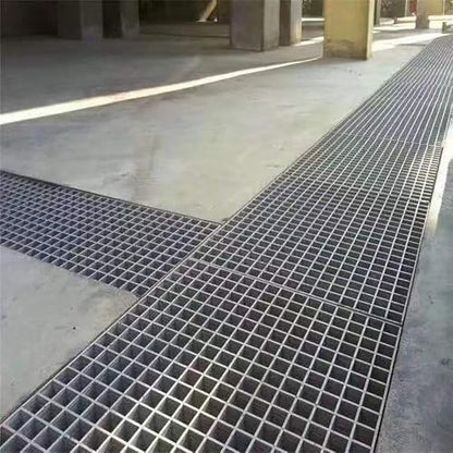 Agfabric 2x4ftx1in Fiberglass Grating Cover, Heavy Duty FRP Cover for Car Wash, Trench Drain, Driveway Patio Drain Channel, Wearproof, Rustless, Prevent Debris Blocking Channels, Gray, 1pc - color: Gray, size: 2ftx4ft x 1in